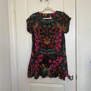 Free People Floral Short Sleeve Dress